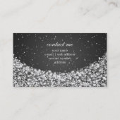 Carte De Visite Noir fascinant d'étincelle d'étoile (Dos)