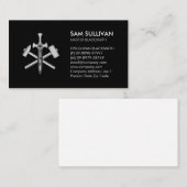 Carte De Visite Noir Fer Travaux Métal (Devant / Derrière)