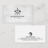 Carte De Visite Noir Fer Travaux Métal (Devant / Derrière)