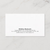 Carte De Visite Noir Fer Travaux Métal (Dos)