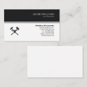 Carte De Visite Noir Fer Travaux Métal (Devant / Derrière)