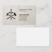 Carte De Visite Noir Fer Travaux Métal (Devant / Derrière)