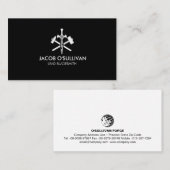 Carte De Visite Noir Fer Travaux Métal (Devant / Derrière)