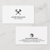 Carte De Visite Noir Fer Travaux Métal (Devant / Derrière)