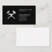 Carte De Visite Noir Fer Travaux Métal (Devant / Derrière)