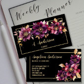 Carte De Visite Noir fleuriste