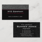 Carte De Visite Noir formel (ligne rouge) (Devant / Derrière)