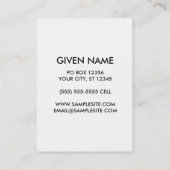 Carte De Visite Noir Gardez le calme et continuer (Dos)