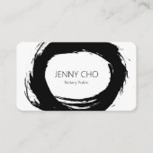 Carte De Visite Noir Gras Peinture Bague Noir Moderne Simple (Devant)