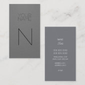 Carte De Visite Noir gris de mode (Devant / Derrière)