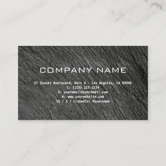 Carte De Visite Noir Gris Design professionnel moderne Code QR Bus (Dos)