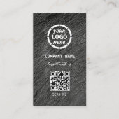 Carte De Visite Noir Gris Design professionnel moderne Code QR Bus (Devant)
