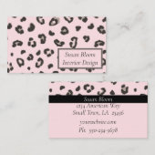 Carte de visite noir, gris et rose (Devant / Derrière)