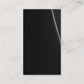 Carte de visite noir gris foncé vertical élégant (Dos)