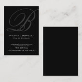 Carte de visite noir gris moderne et tendance (Devant / Derrière)