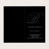 Carte de visite noir gris moderne et tendance (Extérieur déplié)