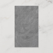 Carte De Visite Noir & Gris moderne Plain Professionnel (Dos)