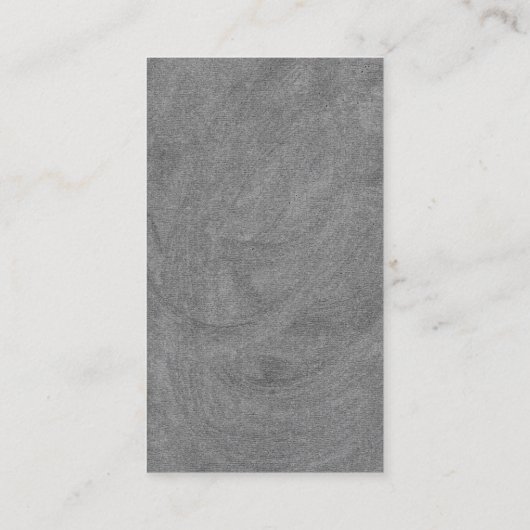 Carte De Visite Noir & Gris moderne Plain Professionnel (Dos)