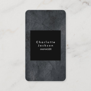 Carte De Visite Noir Gris Moderne Simple Professionnel Élégant