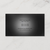 Carte de visite noir gris monogramme (Dos)