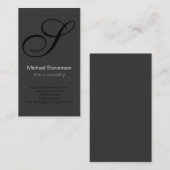 Carte de visite noir gris noir (Devant / Derrière)