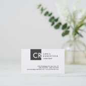 Carte de visite noir gris noir (Debout devant)