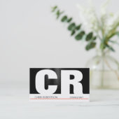 Carte de visite noir gris noir blanc (Debout devant)