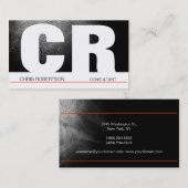 Carte de visite noir gris noir blanc (Devant / Derrière)