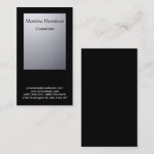 Carte De Visite Noir gris unique Creative Professional (Devant / Derrière)