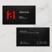 Carte De Visite Noir II de Madison (Devant / Derrière)