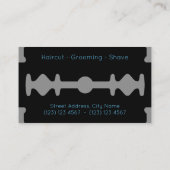 Carte De Visite Noir inspiré monotone moderne de regard de lame de (Dos)