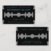 Carte De Visite Noir inspiré monotone moderne de regard de lame de (Devant / Derrière)