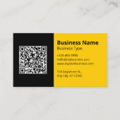 Carte De Visite Noir Jaune Moderne (Devant)