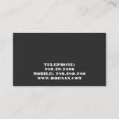 Carte De Visite Noir Leathern moderne de sofa de noir de (Dos)