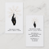 Carte De Visite *~* Noir - Les rayons d'or Serpent à main mystique (Devant / Derrière)