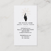 Carte De Visite *~* Noir - Les rayons d'or Serpent à main mystique (Dos)