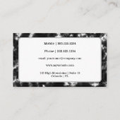 Carte De Visite Noir Marbre Glam Or & Parties scintillant (Dos)
