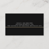 carte de visite noir masculin avec ligne fine (Dos)