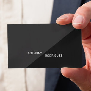 Carte de visite noir mat minimaliste