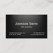 Carte De Visite Noir mat professionnel - Simple Design (Devant)