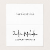 Carte De Visite Noir minimal avec lettres modernes et code QR (Extérieur déplié)