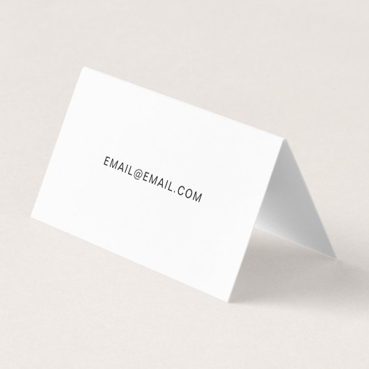 Carte De Visite Noir minimal avec lettres modernes et code QR (Dos)