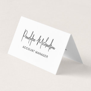 Carte De Visite Noir minimal avec lettres modernes et code QR