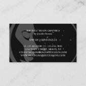 Carte De Visite Noir minimal moderne céleste étoile de la lune (Dos)