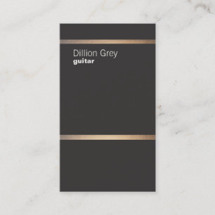 Carte de visite noir minimaliste guitariste
