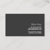 Carte de visite noir minimaliste guitariste (Dos)