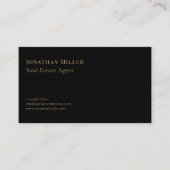 Carte De Visite Noir minimaliste simple (Devant)