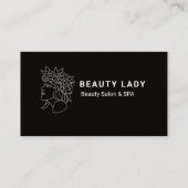 Carte De Visite Noir moderne (Dos)