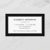 Carte De Visite Noir moderne (Dos)