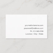 Carte de visite noir moderne chic (Dos)